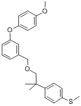 CAS#: 80853-78-7, 1-(4-Methoxyphenoxy)-3-((2-(4-(Methylthio)Phenyl)-2-Methylpropoxy)Methyl)-Benzene