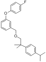CAS#: 80853-80-1, 1-(4-Fluorophenoxy)-3-((2-(4-(1-Methylethyl)Phenyl)-2-Methylpropoxy)Methyl)Benzene
