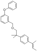 CAS 登录号:80854-12-2, 3-苯氧基苄基 2-(4-(2-丁烯-2-基)苯基)-2-甲基丙基醚