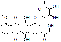 CAS 登录号：80996-23-2， 9,10-去氢亚德里亚霉素