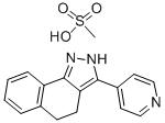 CAS 登录号：80997-85-9， 4,5-二氢-3-(4-吡啶基)-2H-苯并(g)-吲唑甲烷磺酸盐