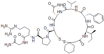 CAS 登录号：81094-06-6， (1-巯基环己烷乙酸)(1)-异亮氨酰(2)-缬氨酰(4)-精氨酸加压素