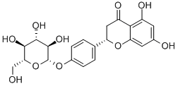 CAS 登录号：81202-36-0， (2S)-2-(4-(Beta-D-吡喃葡萄糖基氧基)苯基)-2,3-二氢-5,7-二羟基-4H-1-苯并吡喃-4-酮