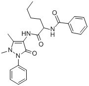 CAS 登录号：81217-00-7， N-(1-(安替比林基氨基甲酰)戊基)-苯甲酰胺