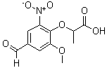 CAS#: 812642-66-3, 2-(4-Formyl-2-methoxy-6-nitrophenoxy)propanoic acid
