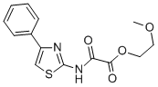 CAS 登录号：81529-69-3， 2-甲氧基乙基 N-(4-苯基噻唑-2-基)草氨酸酯