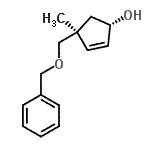 CAS 登录号：815587-20-3， (1S,4S)-4-[(苄氧基)甲基]-4-甲基-2-环戊烯-1-醇