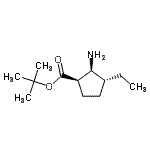 CAS#: 816444-28-7, 2-Methyl-2-propanyl (1R,2S,3R)-2-amino-3-ethylcyclopentanecarboxylate