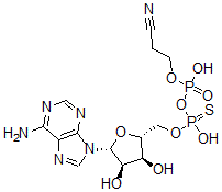 CAS 登录号:81655-27-8, beta-氰基乙基-腺苷5'-(1-硫代二磷酸酯)