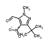 CAS#: 817172-31-9, 1-Methyl-3-(2-methyl-2-propanyl)-4-nitro-1H-pyrazole-5-carbaldehyde