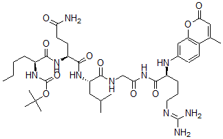 CAS#: 81943-91-1, Tert-Butyloxycarbonyl-Norleucyl-Glutaminyl-Leucyl-Glycyl-Arginine-7-Amino-4-Methylcoumarin