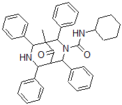 CAS#: 82058-32-0, N-Cyclohexyl-5-methyl-9-oxo-2,4,6,8-tetraphenyl-3,7-diazabicyclo(3.3.1)nonane-3-carboxamide