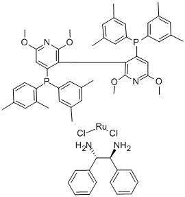 CAS#: 821793-37-7, Dichloro[(S)-(-)-2,2',6,6'-Tetramethoxy-4,4'-Bis(Di(3,5-Xylyl)Phosphino)-3,3'-Bipyridine][(1S,2S)-(-)-1,2-Diphenylethylenediamine]Ruthenium