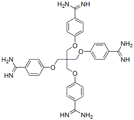 CAS 登录号:82332-92-1, 1,3-二(4-脒基苯氧基)-2,2-二-(4-脒基苯氧基甲基)丙烷