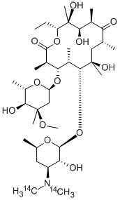 CAS#: 82343-12-2, Erythromycin, [N-Methyl-14C]