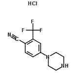 CAS 登录号：824409-64-5， 4-(1-哌嗪基)-2-(三氟甲基)苯甲腈盐酸盐(1:1)