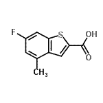 CAS#: 826995-61-3, 6-Fluoro-4-methyl-1-benzothiophene-2-carboxylic acid