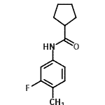 CAS 登录号：827013-74-1， N-(3-氟-4-甲基苯基)环戊烷甲酰胺
