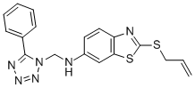 CAS 登录号:82746-87-0, N-((5-苯基-1H-四唑-1-基)甲基)-2-(2-丙烯基硫代)-6-苯并噻唑胺