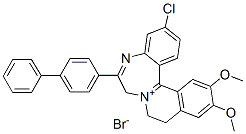 CAS#: 82802-96-8, 6-[1,1'-Biphenyl]-4-Yl-3-Chloro-9,10-Dihydro-12,13-Dimethoxy-7H-Isoquino[2,1-d][1,4]Benzodiazepin-8-Ium Bromide