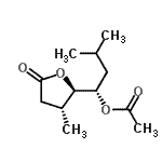 CAS#: 828263-41-8, (1S)-3-Methyl-1-[(2R,3R)-3-methyl-5-oxotetrahydro-2-furanyl]butyl acetate