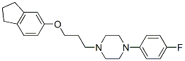 CAS 登录号:82859-89-0, 5-(3-(4-(4-氟苯基)-1-哌嗪基)丙氧基)茚满