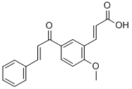 CAS 登录号：82885-76-5， (E,E)-3-(2-甲氧基-5-(1-氧代-3-苯基-2-丙烯基)苯基)-2-丙烯酸