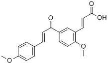CAS 登录号:82885-77-6, (E,E)-3-(2-甲氧基-5-(3-(4-甲氧基苯基)-1-氧代-2-丙烯基)苯基)-2-丙烯酸
