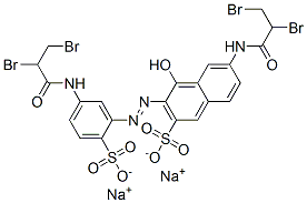 CAS#: 83137-15-9, 6-(2,3-Dibromo-1-Oxopropyl)Amino-3-5-(2,3-Dibromo-1-Oxopropyl)Amino-2-Sulfophenylazo-4-Hydroxy-2-Naphthalenesulfonic Acid Disodium Salt
