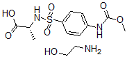 CAS 登录号:83192-81-8, 4-((1-羧基乙基)氨基磺酰基)苯胺基甲酸 1-甲酯与 2-氨基乙醇化合物