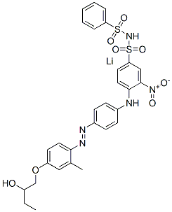 CAS#: 83221-40-3, 4-[[4-[2-[4-(2-Hydroxybutoxy)-2-Methylphenyl]Diazenyl]Phenyl]Amino]-3-Nitro-N-(Phenylsulfonyl)-Benzenesulfonamide Lithium Salt (1:1)