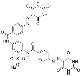 CAS#: 83221-44-7, Sodium 2,5-Bis[4-[(Hexahydro-2,4,6-Trioxo-5-Pyrimidinyl)Azo]Benzamido]Benzenesulphonate