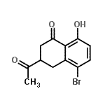 CAS 登录号：83344-22-3， 3-乙酰基-5-溴-8-羟基-3,4-二氢-1(2H)-萘酮