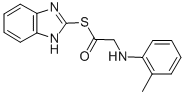 CAS#: 83408-77-9, ((2-Methylphenyl)Amino)-Ethanethioic Acid S-1H-Benzimidazol-2-Yl Ester