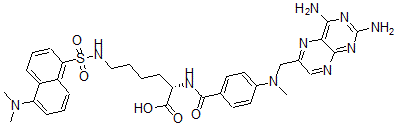 CAS#: 83416-29-9, N(alpha)-(4-Amino-4-Deoxy-N(10)-Methylpteroyl)-N-(epsilon)-(5-(N,N-Dimethylamino)-1-Naphthalenesulfonyl)Lysine