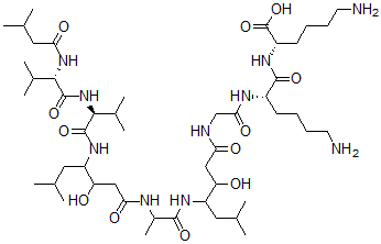 CAS 登录号：83487-84-7， 异戊酰基-缬氨酰-缬氨酰-(4-氨基-3-羟基-6-甲基庚酰)-丙氨酰-(4-氨基-3-羟基-6-甲基庚酰)-甘氨酰-赖氨酰-赖氨酸