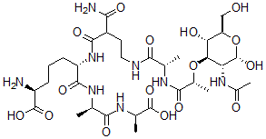 CAS 登录号：83487-85-8， 胞壁酰五肽