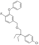 CAS#: 83493-19-0, 4-((2-(4-Chlorophenyl)-2-Ethylbutoxy)Methyl)-1-Fluoro-2-Phenoxy-Benzene