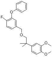 CAS#: 83493-40-7, 1-Fluoro-4-((2-(3,4-Dimethoxyphenyl)-2-Methylpropoxy)Methyl)-2-Phenoxy Benzene