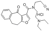 CAS#: 83494-78-4, 9,10-Dihydro-N-(2-Cyanoethyl)-N-(2-(Diethylamino)Ethyl)-4-Oxo-4H-Benzo(4,5)Cyclohepta[1,2-b]Furan-3-Carboxamide Monohydrochloride