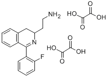 CAS 登录号:83658-26-8, 3,4-二氢-1-(2-氟苯基)-3-异喹啉乙胺草酸盐 (1:2)