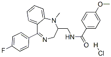 CAS#: 83736-75-8, N-[[6-(4-Fluorophenyl)-2-Methyl-2,5-Diazabicyclo[5.4.0]Undeca-5,7,9,11-Tetraen-3-Yl]Methyl]-4-Methoxy-Benzamide Hydrochloride