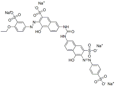 CAS 登录号：83763-83-1， 3-[(4-乙氧基-3-磺酸基苯基)偶氮]-4-羟基-7-[[[[5-羟基-7-磺酸基-6-[(4-磺酸基苯基)偶氮]-2-萘基]氨基]羰基]氨基]萘-2-磺酸四钠