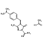 CAS#: 83783-64-6, 4-[4-(Dimethylamino)benzylidene]-3-methyl-5-oxo-4,5-dihydro-1H-pyrazole-1-carboximidamide acetate (1:1)