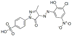 CAS 登录号：83784-13-8， 4-[4-[(3-氯-2-羟基-5-硝基苯基)偶氮]-4,5-二氢-3-甲基-5-氧代-1H-吡唑-1-基]苯磺酸