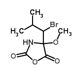 CAS#: 83791-36-0, 4-(1-Bromo-2-methylpropyl)-4-methoxy-1,3-oxazolidine-2,5-dione