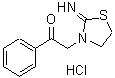 CAS 登录号：83846-65-5， 2-(2-亚氨基-3-噻唑烷基)-1-苯基-乙酮盐酸盐(1:1)