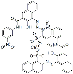 CAS 登录号：83863-53-0， 2-[[2-羟基-3-[[(3-硝基苯基)氨基]羰基]-1-萘基]偶氮]萘磺酸钙