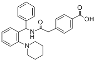 CAS 登录号：83901-40-0， 4-((N-(alpha-苯基-2-哌啶苄基)氨基甲酰)甲基)苯甲酸