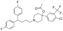 CAS 登录号：83918-76-7， 1-[4,4-二(4-氟苯基)丁基]-4-[4-氯-3-(三氟甲基)苯基]哌啶-4-基乙酸酯